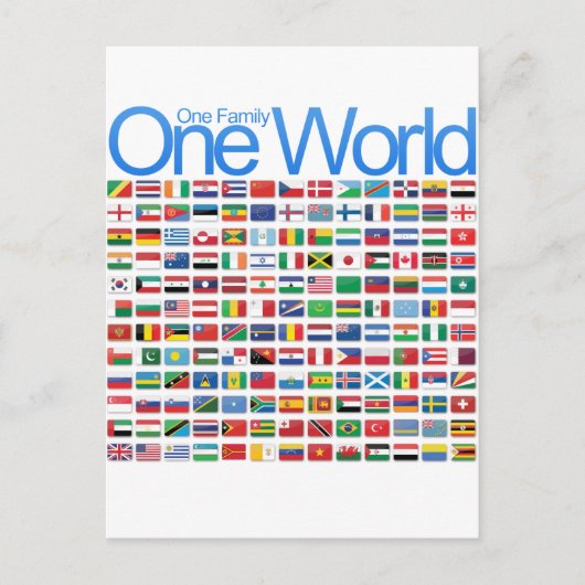 Eén wereld briefkaart (Voorkant)