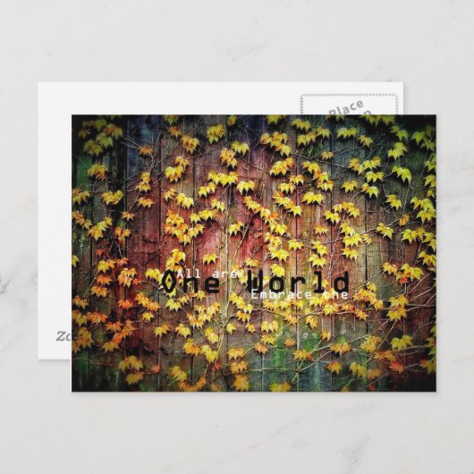 Eén wereld! briefkaart (Voorkant / Achterkant)