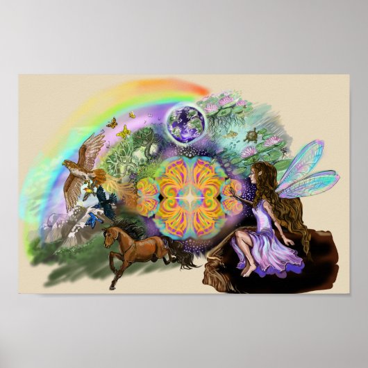 Een wereld die één feie is poster (Voorkant)