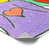 Eén wereld, één familie, één hart multiculturele poster (Hoek)