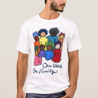 Eén wereld, één familie interraciale multiculturel