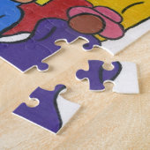 Eén wereld, één familie multiculturele puzzle legpuzzel (Zijkant)