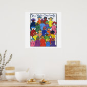 Eén wereld-één-reeks groot Poster (Keuken)