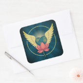 Een wereld in liefde gehouden sticker (Envelop)