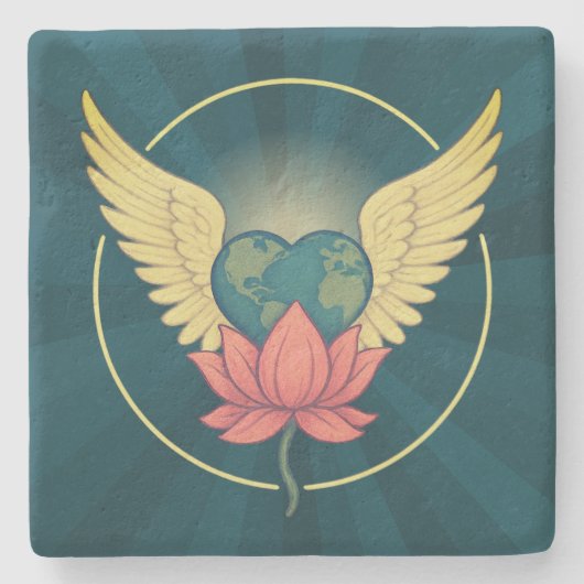 Een wereld in liefde Onderzetter (Voorkant)