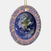 Eén wereld. Kustlijnen Kaart Ornament (Rechts)