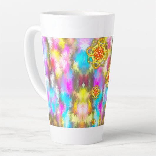 Eén wereld latte mok (Linkerhoek)