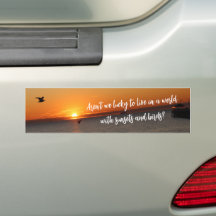 "Een wereld met zonsondergangen en vogels"