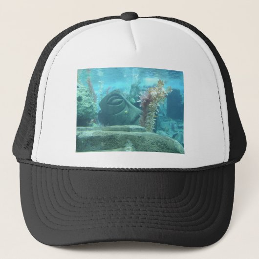 Een wereld onder water - stenen beeld afbeelding trucker pet (Voorkant)