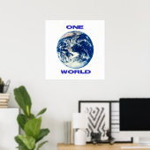 ÉÉN wereld Poster (Thuiskantoor)