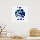 ÉÉN wereld Poster (Keuken)