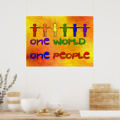 Eén wereld poster (Keuken)