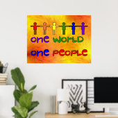 Eén wereld poster (Thuiskantoor)