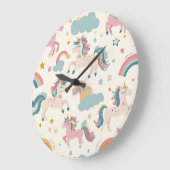 Een wereld van baby eenhoorns grote klok (Hoek)