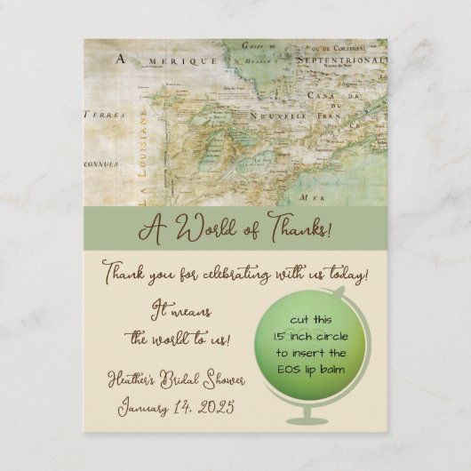 Een wereld van Bedankt! Kaart Douche EOS Lippenbal (Voorkant)