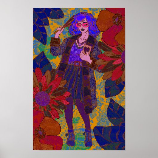 Een wereld van bloemen poster (Voorkant)