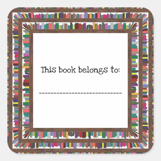 Een Wereld van Boeken Klassieke Vierkante Sticker (Voorkant)