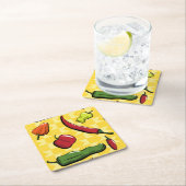 Een wereld van Chili Peppers Papier Onderzetter (Insitu)