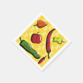 Een wereld van Chili Peppers Papieren servetten (Hoek)
