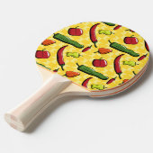 Een wereld van Chili Peppers Ping Pong Paddle Tafeltennisbatje (Voorkant Gekanteld)