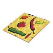 Een wereld van Chili Peppers Tegel Tegeltje (Zijkant)