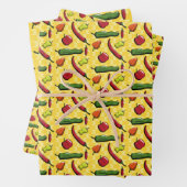 Een wereld van Chili Peppers Wrapping Paper Set (In situ)