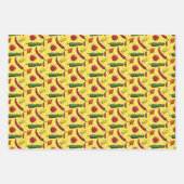 Een wereld van Chili Peppers Wrapping Paper Set (Voorkant)