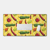 Een wereld van chilipepers bureaumat (Keyboard & Muis)