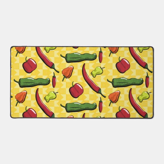 Een wereld van chilipepers bureaumat (Voorkant)