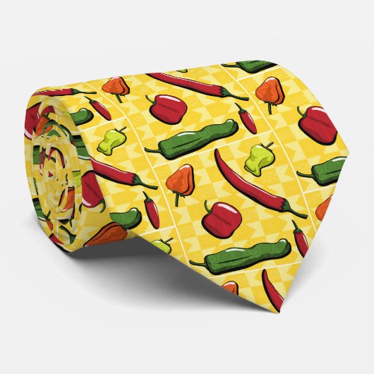 Een wereld van chilipepers Mannen Stropdas (Opgerold)