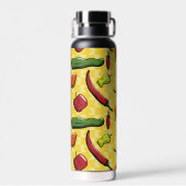 Een wereld van chilipepers waterfles (Achterkant)