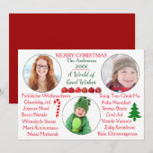 Een wereld van goede wensen 3 foto's - kerstkaart (Voorkant / Achterkant)