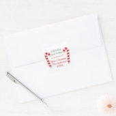 Een wereld van goede wensen - vierkante sticker (Envelop)