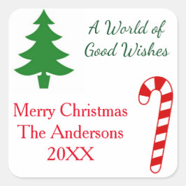 Een wereld van goede wil - vierkant sticker