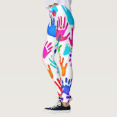Een wereld van handen in kleur leggings (Links)