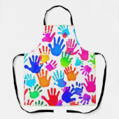 Een wereld van handen in kleur schort (Voorkant)