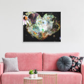 Een wereld van je eigen canvas afdruk (Insitu (Woonkamer))