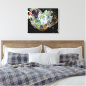 Een wereld van je eigen canvas afdruk (Insitu (Slaapkamer))