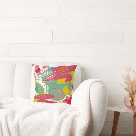 Een wereld van levendige kleuren kussen (Bank)