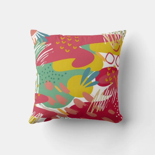 Een wereld van levendige kleuren kussen (Achterkant)