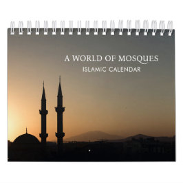 Een wereld van moskeeën islamitische muur kalender