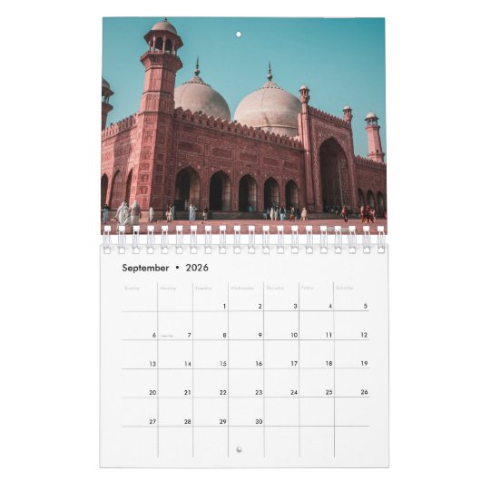 Een wereld van moskeeën islamitische muur kalender (Sep 2026)