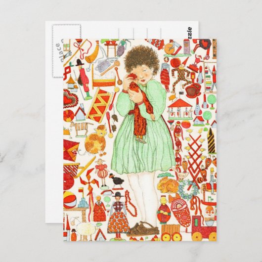 Een wereld van speelgoed! briefkaart (Voorkant / Achterkant)