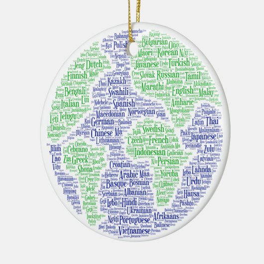 Een wereld van talen ornament (Links)