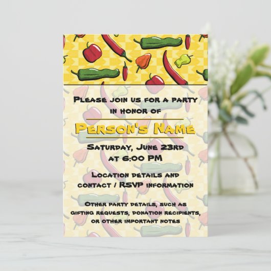 Een wereld van uitnodigingen van de Peppers van Ch (Staand voorkant)