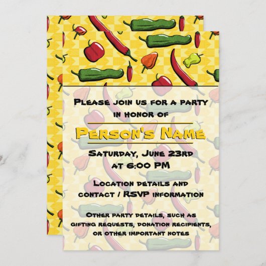 Een wereld van uitnodigingen van de Peppers van Ch (Voorkant / Achterkant)