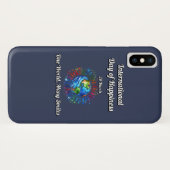 Een wereld van vele glimlachen. Dag van het geluk. Case-Mate iPhone Case (Achterkant (horizontaal))