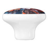 EEN WERELD VAN VERWONDERING BEGINT MET EEN BLAUWE  KERAMISCHE KNOP (Zijkant)