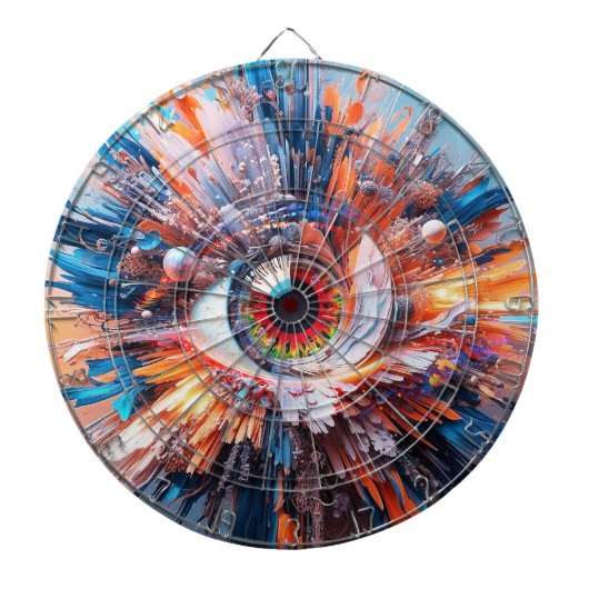 Een wereld van verwondering begint met visie dartbord (Voorkant)