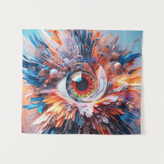 Een wereld van verwondering begint met visie wandkleed (Voorkant (horizontaal))